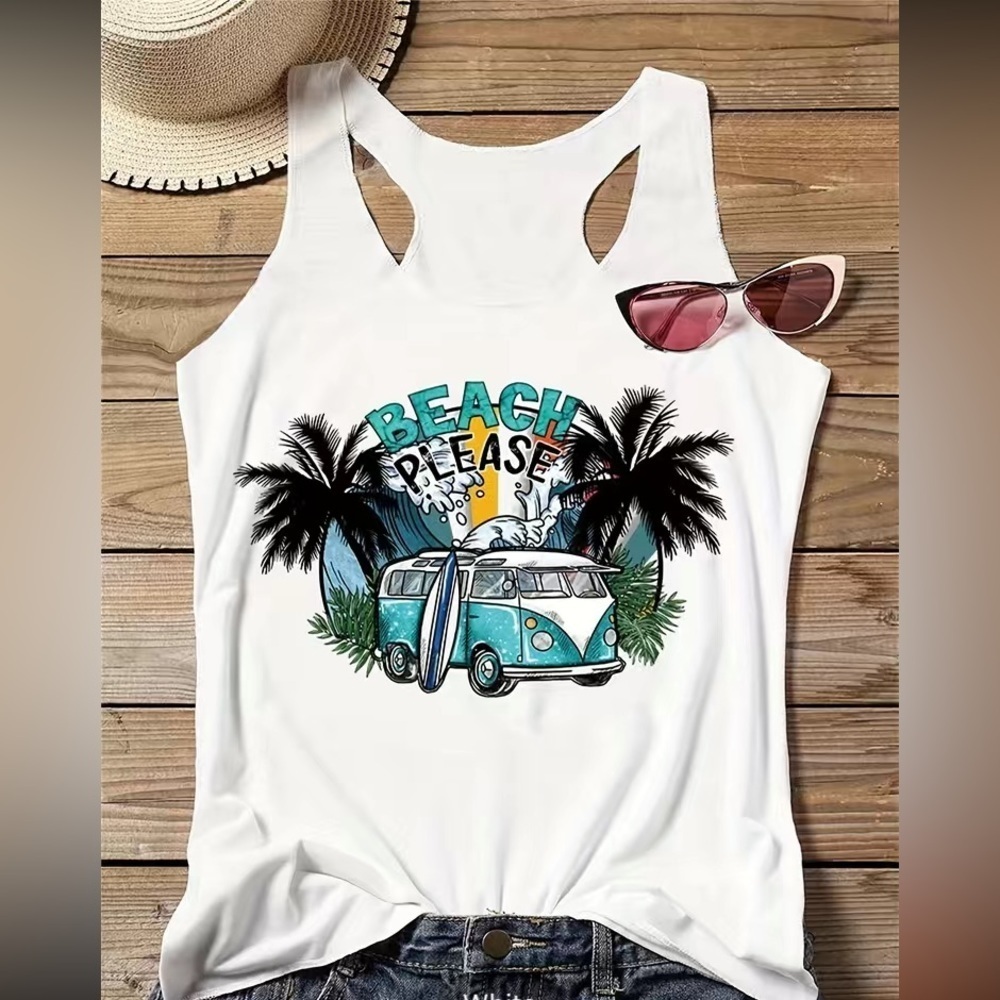Beach Please 🏖️ graphic tee shirt - Picture 3 of 3